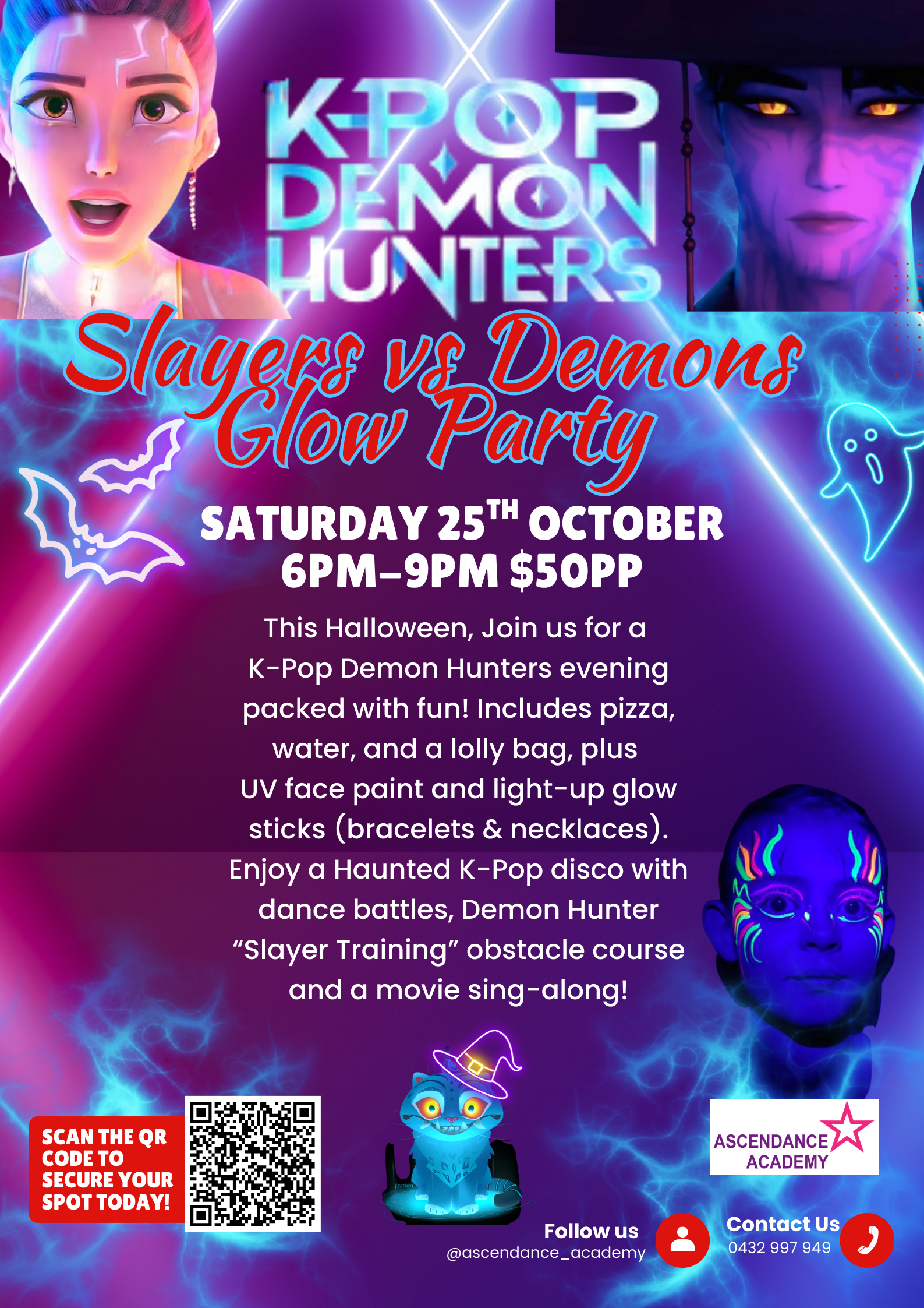 K-Pop Demon Hunters "Slayers Vs Demons Halloween Glow Party" - Image 2