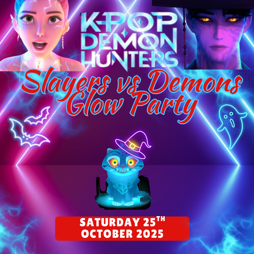 K-Pop Demon Hunters "Slayers Vs Demons Halloween Glow Party"